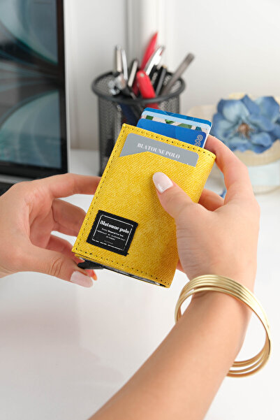 Blatoune Polo Unisex Denim Leather Wallet – Premium Quality Aluminum Mechanism, Card Holder for Women & Men