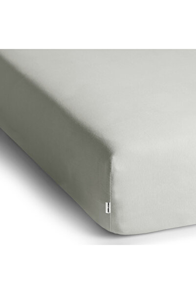 Deco King Fitted sheet, 100% cotton, 135 g/m2, Amber, 140-160 x 200 x 30 cm, light grey