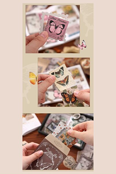 Buka Shops Nature Whisper Series 140 Piece Butterfly Set (with 256 Pages Notebook) - Gift Boxed Journal, Sticker