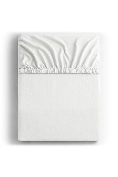 Deco King Fitted sheet, 100% cotton, 135 g/m2, Amber, 180-200 x 200 x 30 cm, white
