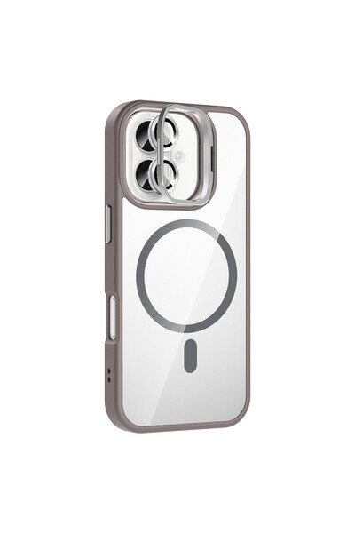 ceppark غطاء جوكو آيفون 16 مع عدسة ريميم وحامل ماجسيف - رمادي تيتاني