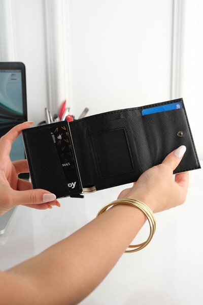 Blatoune Polo Unisex Denim Leather Wallet – Premium Quality Aluminum Mechanism, Card Holder for Women & Men