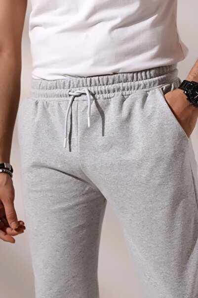 RANESA Men's Gray 2-Pocket Open-Cuff Sweatpants