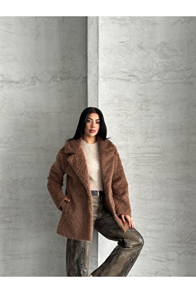 TOFAN TRİKO ΜΙΝΙ ΠΑΛΤΟ ΜΕ ΛΟΥΤΡΙΝΟ ΥΛΙΚΟ