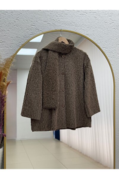 BENAHOLL معطف طويل مع شال من إيدا - BN4542 بني