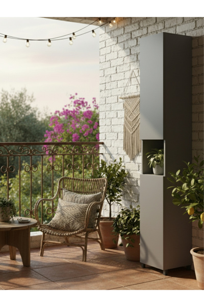 Free Home Premium MDF Ürün Slim Fit Modo Dolap Uzun Kiler Banyo Mutfak Organizer Düzenleyici Dar Alan