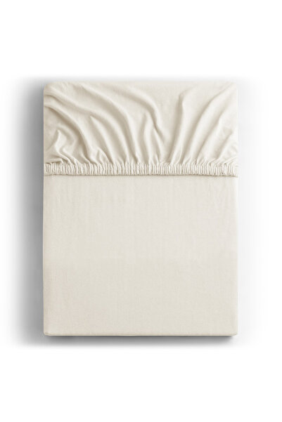 Deco King Fitted sheet, 100% cotton, 135 g/m2, Amber, 200-220 x 200 x 30 cm, ecru