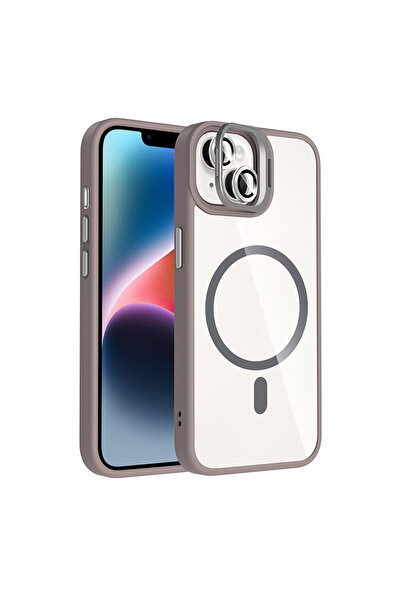 ceppark غطاء جوكو آيفون 15 بلس مع عدسة ريميم وحامل ماجسيف - رمادي تيتاني