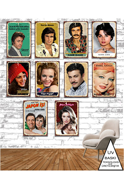 HD POSTER Yeşilçam Unutulmaz Oyuncuları Temalı 10 Adet Her Biri 20 x 30 CM MD...