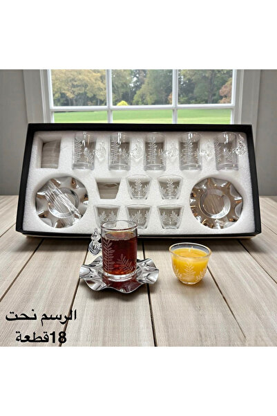 VALUE 18-piece tea and coffee cup set – a luxurious glass serving set