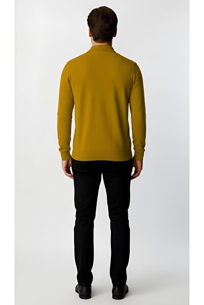 İgs Амбър Стандартна кройка Слим кройка Поло яка Дълъг ръкав Плетен