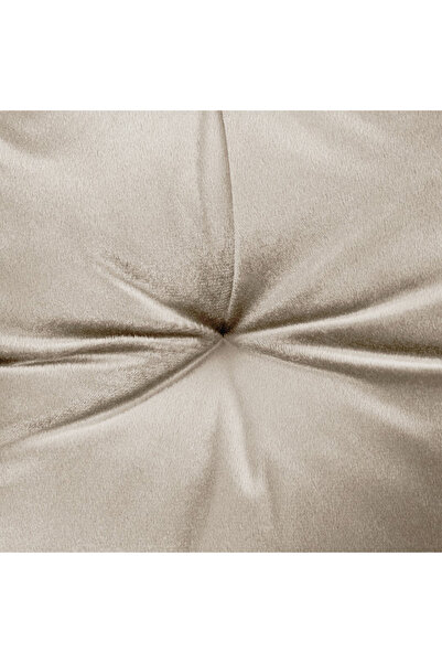 Amelia Home Velvet quilted chair cushion with cords, 210 g/m2, Aleksa, 40x40 cm, cream