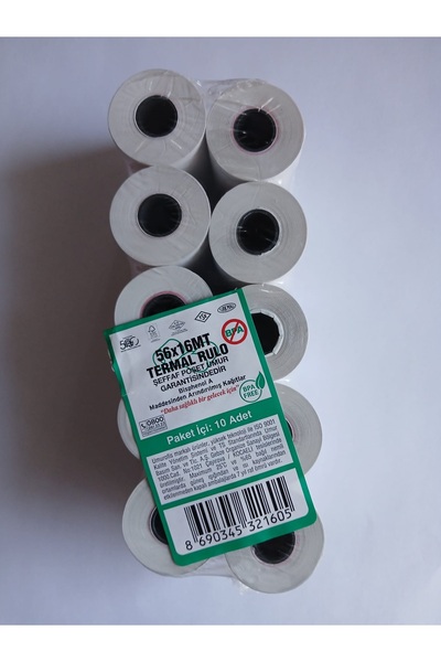 EMİR KIRTASİYE TERMAL 56X16 METRE POST MAKİNESİ RULOSU UMUR 10 LU PAKET