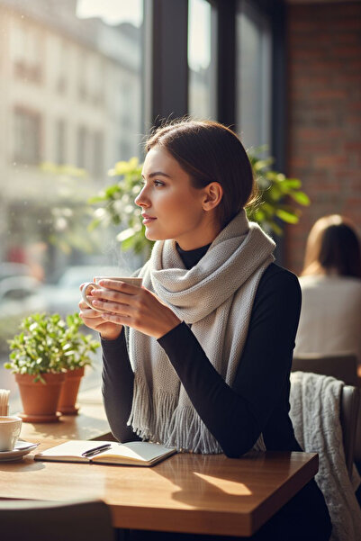 Mustran Soft Textured Knitwear Scarf |   Unisex Winter Warm Knitted Stylish Scarf