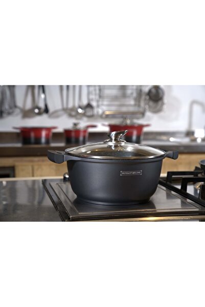 Royalty Line Non-stick pot with marble coating, model BS-ML, 26cm