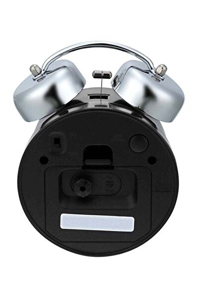 Casio Table Analog Alarm Clock Black/Silver 136x106x60mm