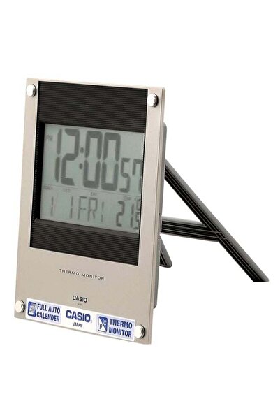 Casio Square Shaped Digital Wall Clock Silver/Black/Grey