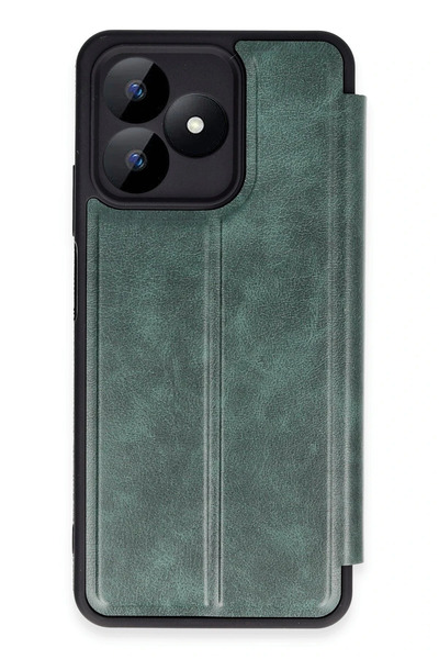 NewFace غطاء حماية قابل للطي لهاتف ريلمي نوت 50 4G - (174703) أخضر داكن