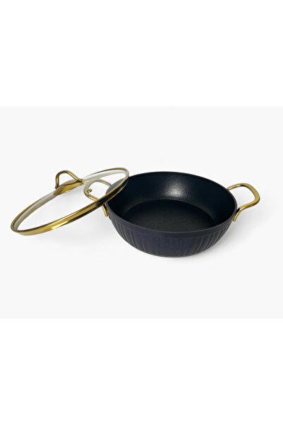 KM KISMET Kismet Elite elegant aluminum saucepan with gold handles, green and purple combination 26cm