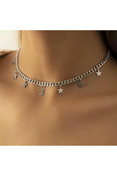 derokas Stainless Steel Trend Exquisite Stylish Design Women Charm Necklace