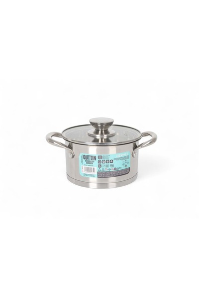 Quttin Stainless steel pot 16 cm 1.8 L with Hermes lid – premium quality for efficient cooking