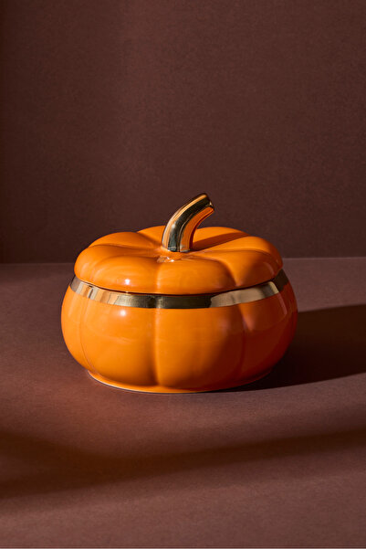 Perotti Balkabak Porcelain Storage Container with Lid 11.6X11.6X5 cm