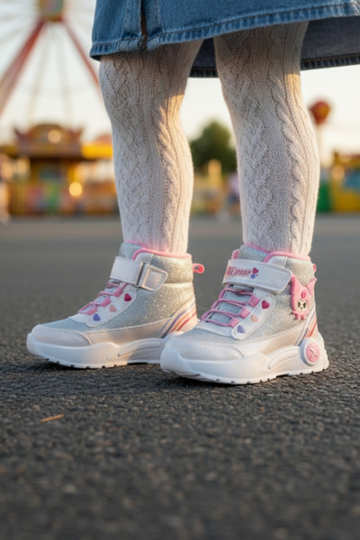 Ekonomik Ayakkabı حذاء بناتي منقوش باللون الأسود اللامع من كورومي – حذاء رياض...