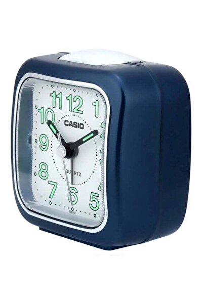 Casio Analog Alarm Table Clock Blue/White/Silver 6.7x6.4x3.4cm