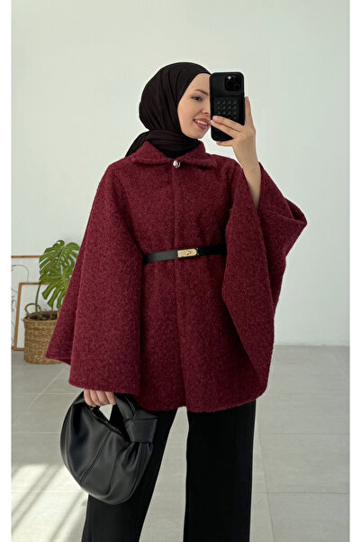 Nur Okur Wonder Pelerin Bordo Kap