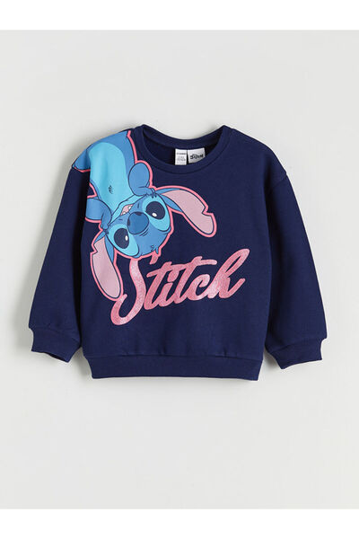 LC Waikiki Crew Neck Stitch Printed Girls' Sweatshirt and Leggings