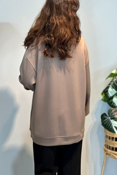 Lale Butik Stone Detail Tunic 36135 Mink