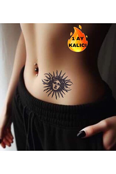 Mecit Tuhafiye 1 AY KALICI MEDUSA GÜNEŞ KADIN KOL BİLEK VÜCUT İÇİN GEÇİCİ DÖVME