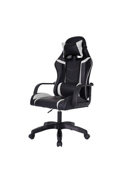 JollyMag Black gaming chair, with lumbar cushion, max 150 kg, 64x114-124 cm, JollyMag, KO35B