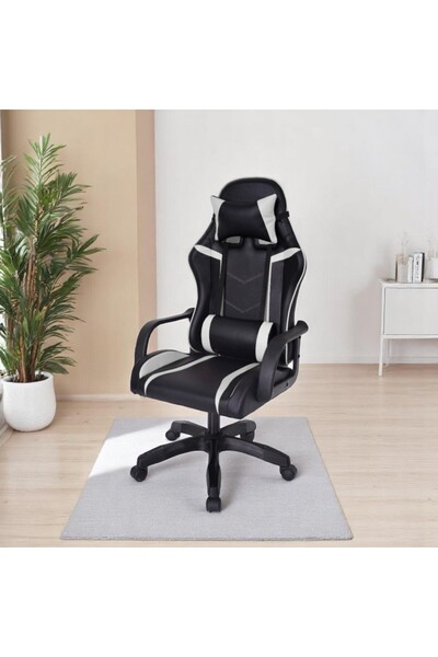 JollyMag Black gaming chair, with lumbar cushion, max 150 kg, 64x114-124 cm, JollyMag, KO35B