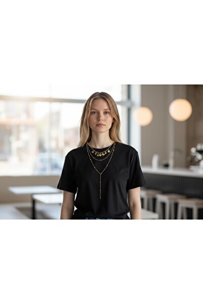 derokas Stainless Steel Trend Exquisite Stylish Design Women Charm Necklace