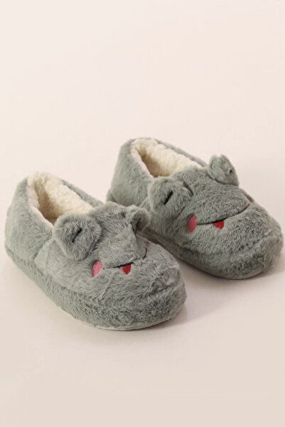 morscho Kurbağa Figürlü Rahat İçi Peluşlu Ev Terliği Panduf