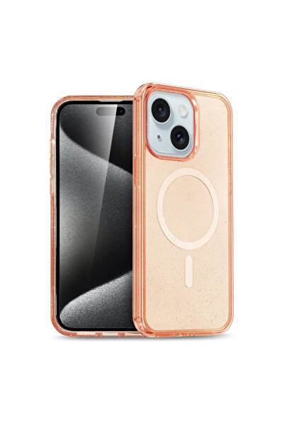 ceppark غطاء جوكو آيفون 15 المتوهج بتقنية ماج سيف - برتقالي