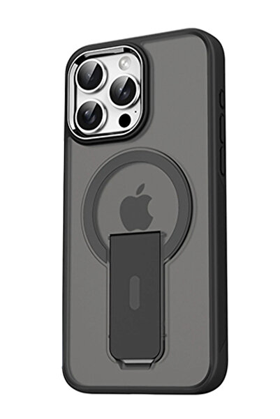 NewFace غطاء SPTRNS لهاتف iPhone 14 Pro مع حامل تورك ماجسيف (180606) - أسود