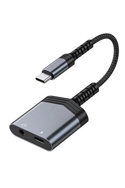 Milano MpBlberri BLB-OT556 2-in-1 USB-C to USB-C & 3.5mm Audio Charging Adapt...
