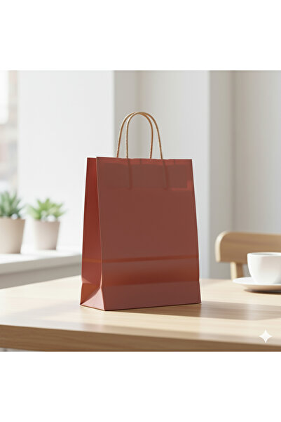 Ta-Fu Global 18x8x24 Renkli Karton Çanta 25 Li SOLUK TURUNCU