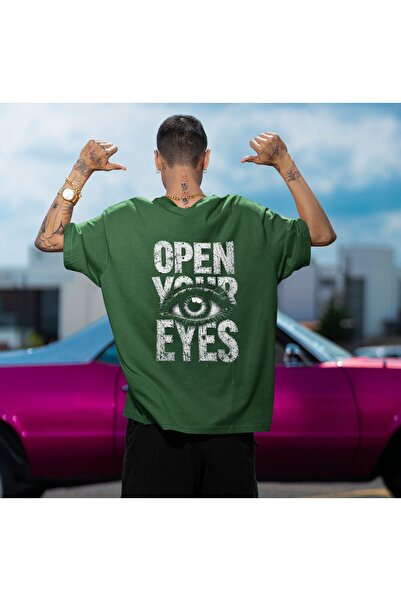 Koi Art Design Ανοίξτε τα Μάτια σας / Υπερμεγέθες Μπλουζάκι Unisex / 95% Βαμβ...