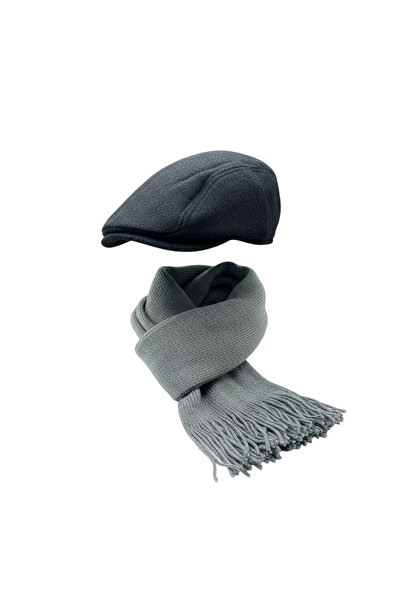 Mustran Set de iarnă de 2 piese, pălărie și eșarfă |   Set de tricotat pentru protecția urechilor unisex