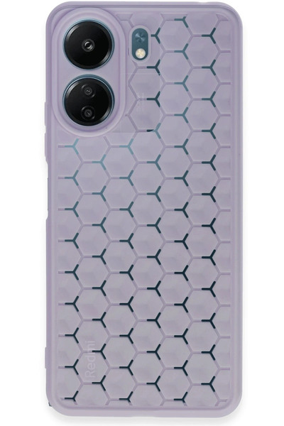 NewFace غطاء حماية سيليكون على شكل خلية النحل لهاتف شاومي ريدمي 13C (180448) ...