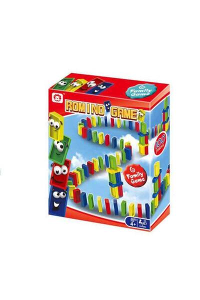FAMİLY GAMES لعبة رومينو - مجموعة دومينو بلاستيكية مكونة من 100 قطعة