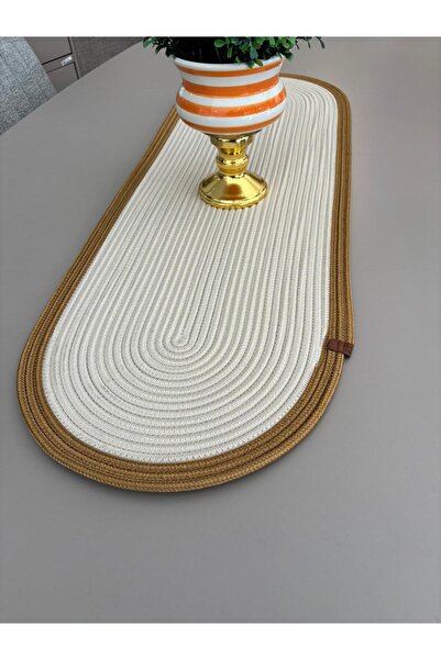 Türkmen Ev Tekstil Jute, Wicker, Runner, American Service, Souple, Table Cover, Coffee Table Cover, Decor, Respirator