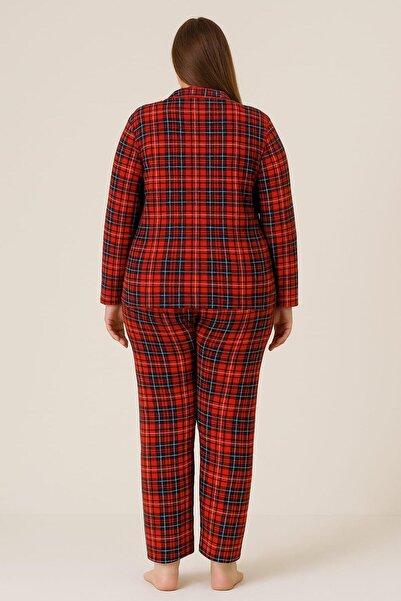 Pemilo Women's 02104 plus size suede pajama set burgundy