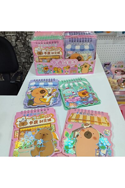 senacacollection 1 Pcs Capybara (Kapibara) Sticker and Notepad with Spiral Binding