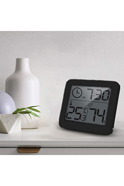 MRG Mini Weather Station M-364, For Indoors, Thermometer, Hygrometer, Black