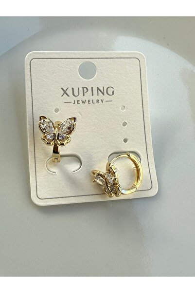 Blotch Kelebek Figür Cicili Halka Kız Çocuk Küpesi