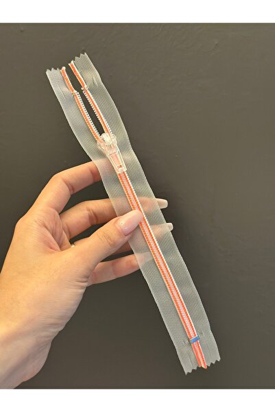 Gönülden Tasarım 24x3 Cm Fermoar transparent portocaliu